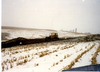 Terrace building in winter
