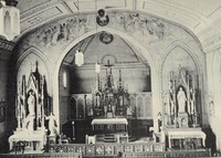 St. Joseph's Catholic Church in Garnavillo, Iowa -Interior 1936