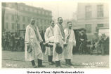 Men in costume for Mecca Day parade, The University of Iowa, 1922