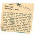Navy nurse on radio