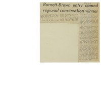 1969 - Barnett-Brown Entry Named Regional Contest Winner