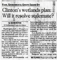 Clinton's Wetlands Plan