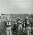 Sideline during a football game, 1955