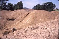 1986 Area excavated for pond