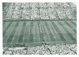 Marching band formation at Iowa vs. Oregon State football game, The University of Iowa, September 24, 1968