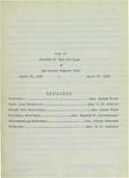Des Moines Women's Club Minutes 1934-1936