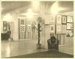 Art exhibit in the Iowa Memorial Union, the University of Iowa, 1950s?