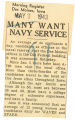 Many want navy service