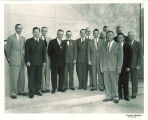 Officials gathered for dedication of new Midwest Inter-Library Center in Chicago, The University of Iowa, October 5, 1951