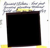 Ronald Wilson after planting terraced field, 1969