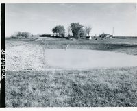 Clarence Whitehead farm pond construction site, 1966