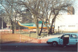 Helicopter parked south of Main Library, the University of Iowa, 1994