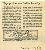 Hay probe available locally
