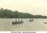 Eighteen-foot guide canoes, The University of Iowa, 1930s
