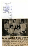 Jaycee club elects Dennis Krehbiel.