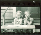 Girls reading outdoors, The University of Iowa, May 10, 1941