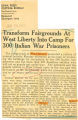 Transform fairgrounds at West Liberty into camp for 300 Italian war prisoners