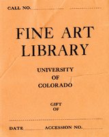 University of Colorado Fine Art Library Bookplate