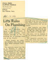 Lifts rules on plumbing
