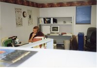 2002  Soil Conservationist Troy Deutmeyer works in his office at the Des Moines County Soil and Water Conservation Disrict