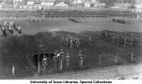 Pass and review on Iowa Field, The University of Iowa, 1913