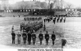 Governor's Day on Iowa Field, VIP inspection, The University of Iowa, April 20, 1916