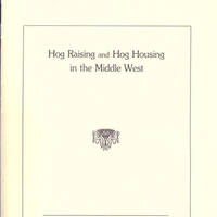 Cover page for Hog Raising and Hog Housing in the Middle West, by Bill Burden