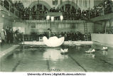 Homecoming diving display, The University of Iowa, 1920s