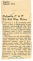 Oelwein C.A.P. to aid WAC drive