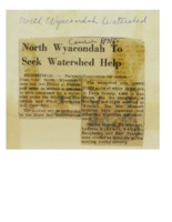 1962 - North Wyacondah to seek watershed help