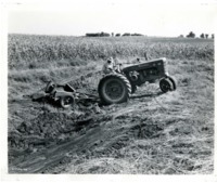 Tractor in Gully 