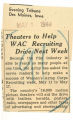 Theaters to help WAC recruiting drive next week
