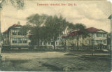 Street view of State University Hospital, the University of Iowa, 1913?