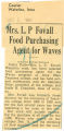 Mrs. L. P Fovall food purchasing agent for Waves