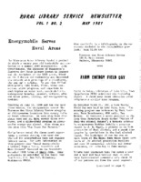 Rural Library Service Newsletter 