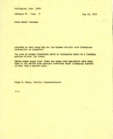 1973  Letter and highway map showing floodplain areas in Des Moines County
