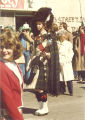 Scottish Highlanders drum major Sue Sutton, The University of Iowa, 1979 or 1980