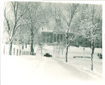 Old Capitol in winter facing west towards Iowa Avenue, The University of Iowa 1928