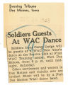 Soldiers guests at WAC dance