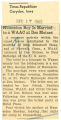 Humeston boy is married to a WAAC at Des Moines
