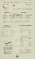 Cherokee County Soil Conservation District Annual Report - 1987