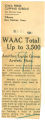 WAAC total up to 3,500