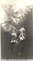 Vidie and Frindy Burden in ethnic costumes
