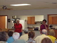 2010 Benita Grooms and Tonya Lanz talk about 2008 Oakville flood on  a State Soil Conservation Committee tour.