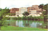 River view of Hillcrest Hall, the University of Iowa, 1960s?