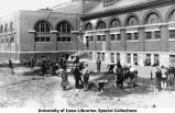 Cadets digging trenches west of Old Armory, The University of Iowa, April 14, 1914