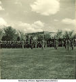Soldiers lined up near Armory, The University of Iowa, 1950s