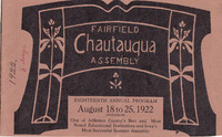 1922 Fairfield Chautauqua program
