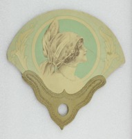 Woman with Scarf Fan