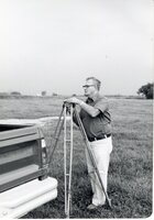 Oren Champ and survey equipment